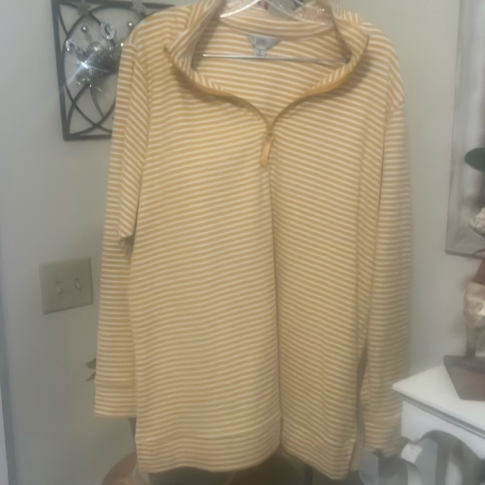 Croft & Barrow pullover 1/4 zip up long sleeve top NWT